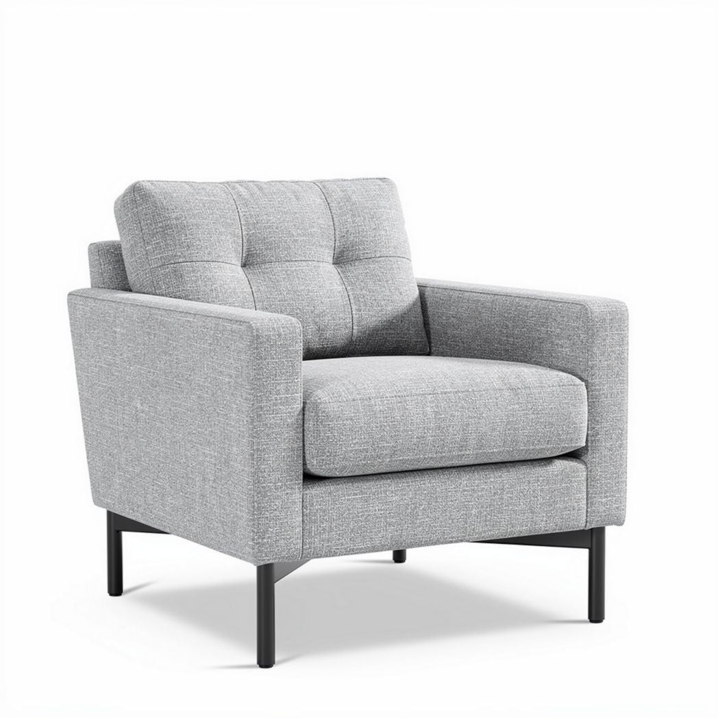 Fauteuil en tissu synthétique pour décoration intérieure - 90 x 80 x 80cm