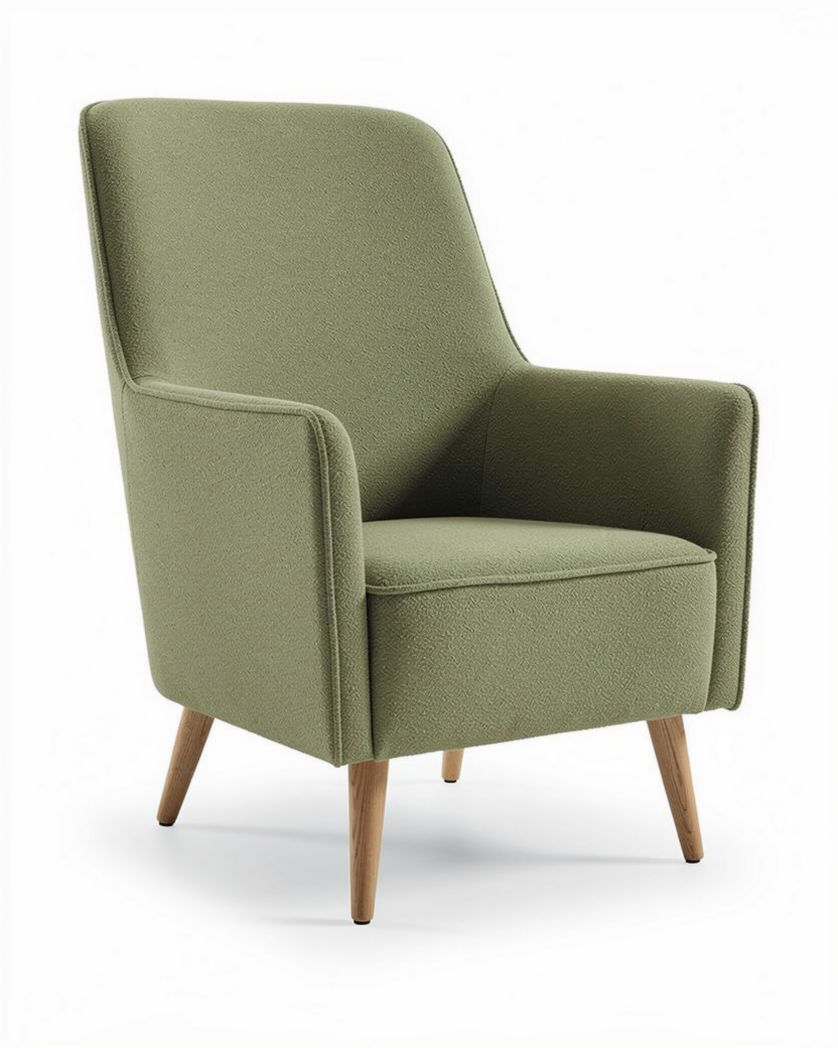 Fauteuil moderne pour salon en tissu - 80 x 80 x 90cm